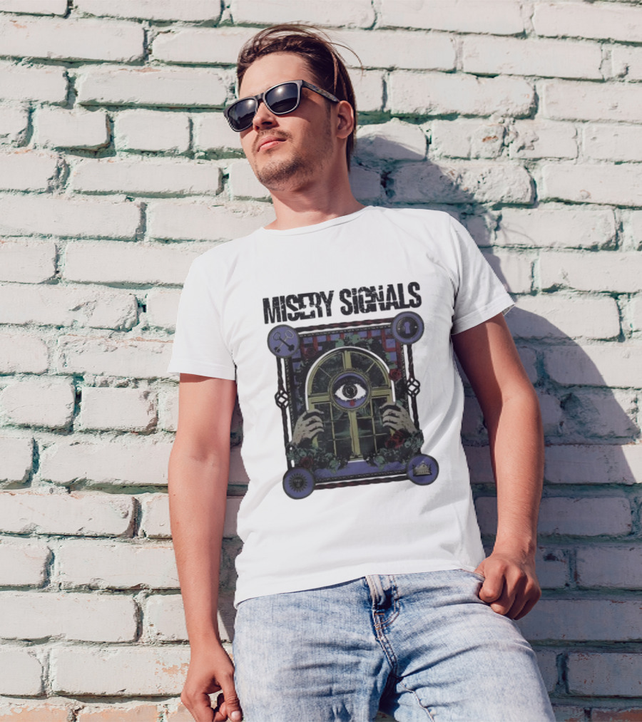 Misery Signals Echoes All-Seeing Eye Roses And Symbols T-Shirt