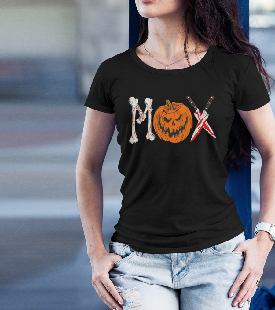 Mox Jon Moxley Halloween Bones Pumpkin Knives T-Shirt