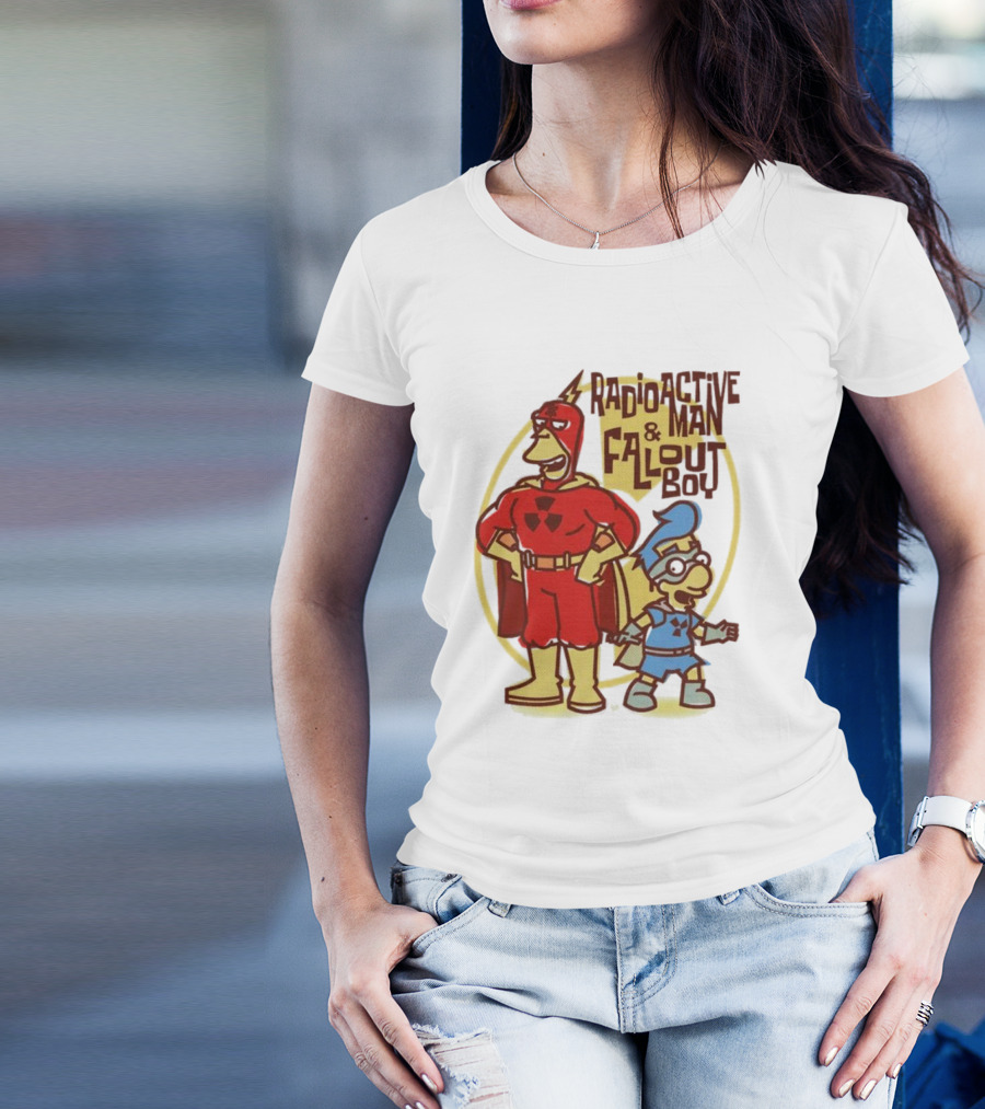 Radioactive Man And Fallout Boy Comic Duo Heroic Power T-Shirt