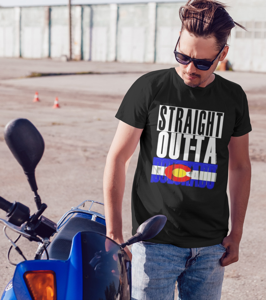 STRAIGHT OUTTA COLORADO Colorado Flag T-Shirt