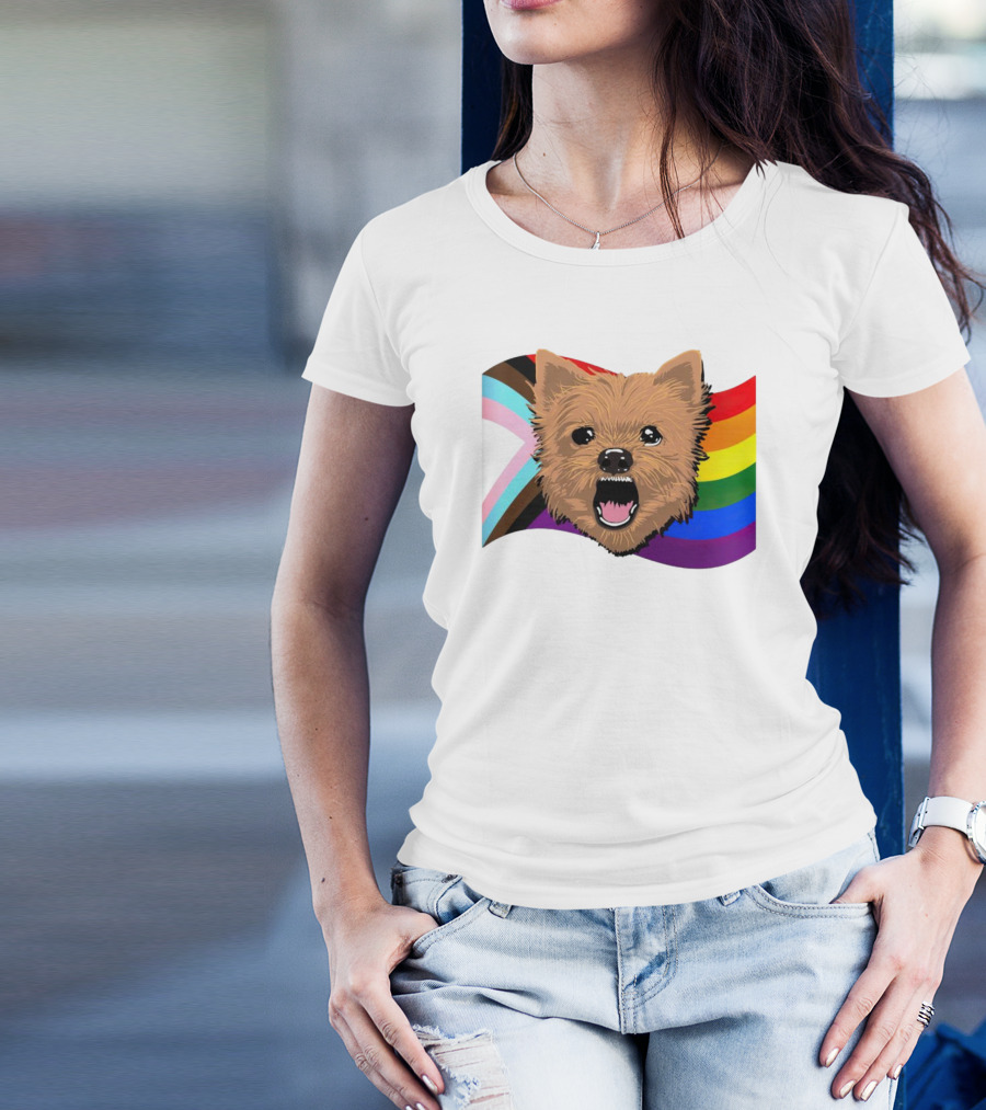 Dog MarcoMania Norwich Havok Pride Rainbow Flag T-Shirt