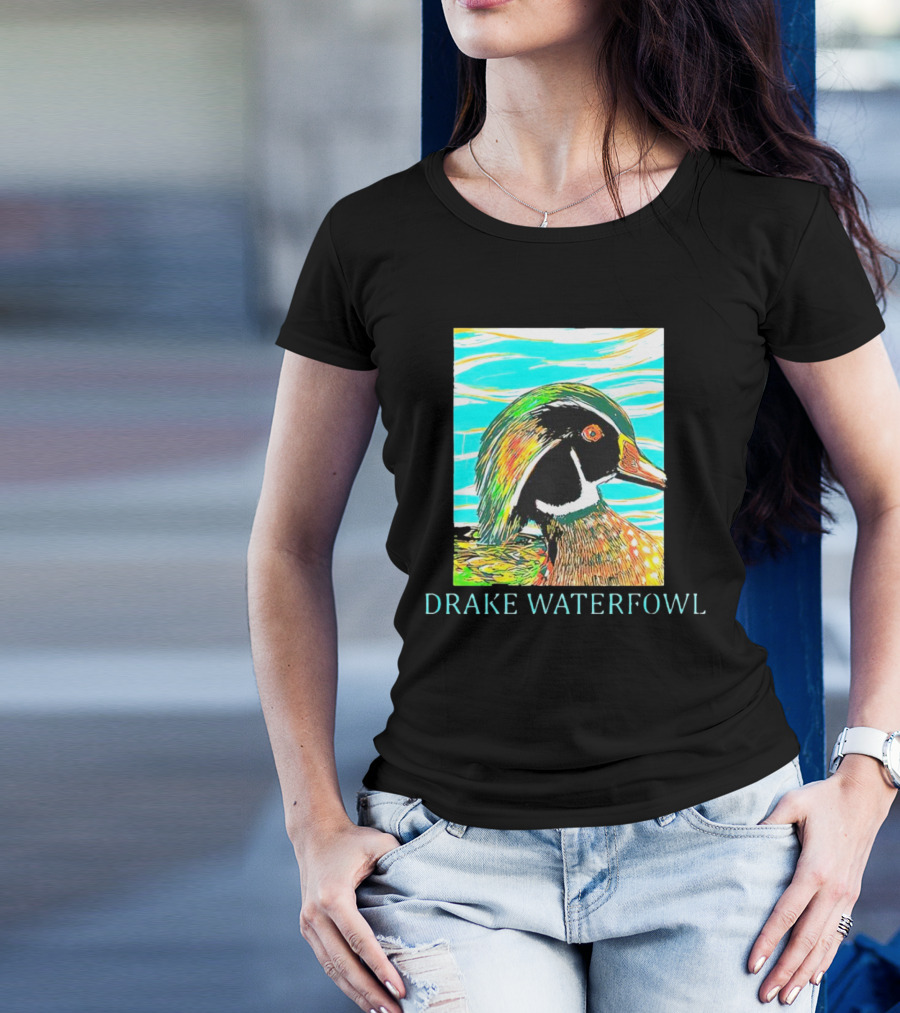 Drake Waterfowl Duck Colorful Abstract T-Shirt
