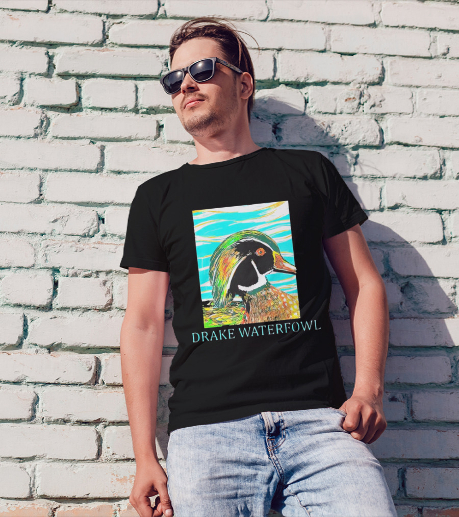 Drake Waterfowl Duck Colorful Abstract T-Shirt