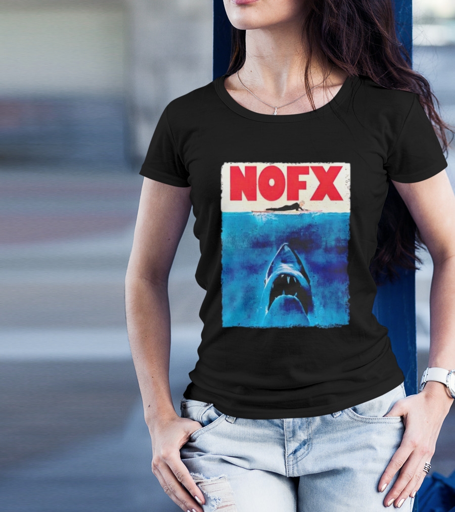 NOFX Jaws Surfer Shark T-Shirt