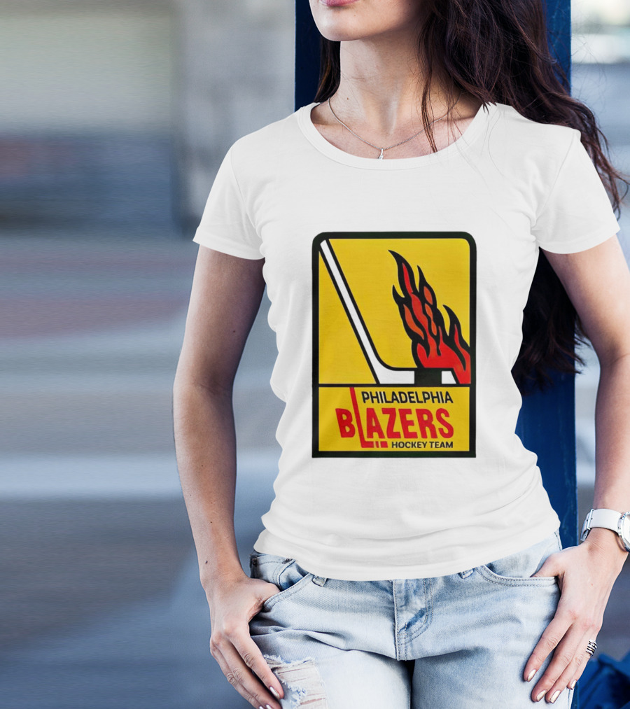 Philadelphia Blazers WHA Flames Hockey Team Vintage T-Shirt