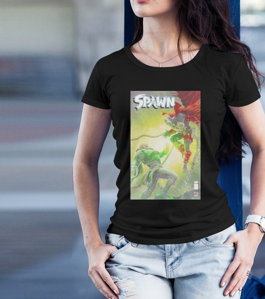 Spawn 347 Comic Cover Dark Hero Battle Chains T-Shirt