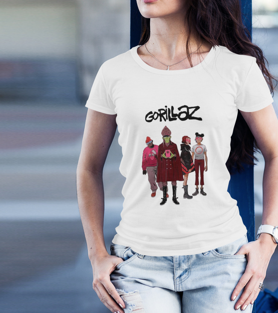 Gorillaz Cracker Island Animated Band Characters T-Shirt