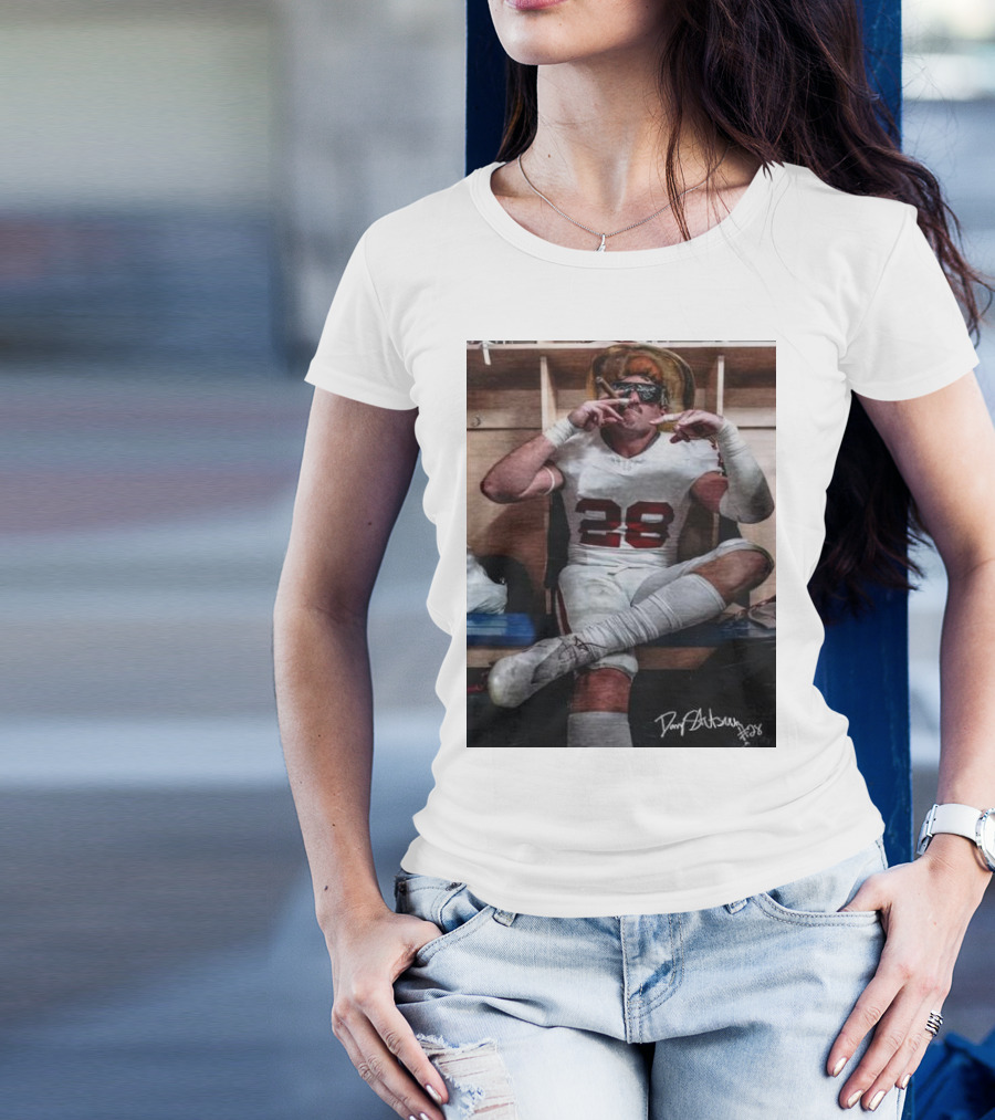 Stutsman Texas Fears Oklahoma 28 Football Locker Room Celebration Posing With Cigar And Signature T-Shirt