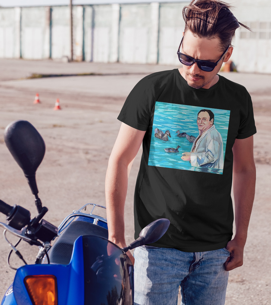 The Sopranos Tony Soprano Ducks Pool Scene Fan T-Shirt