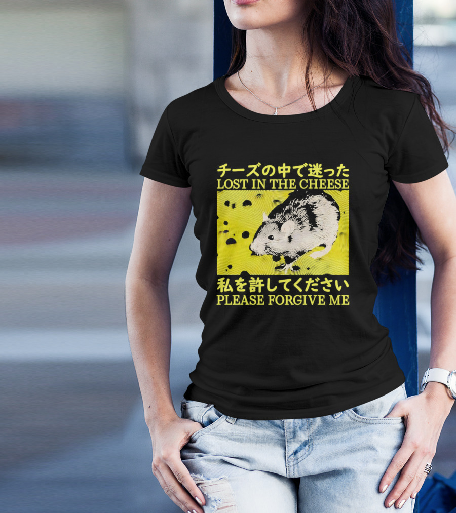 LOST IN THE CHEESE PLEASE FORGIVE ME Rat T-Shirt