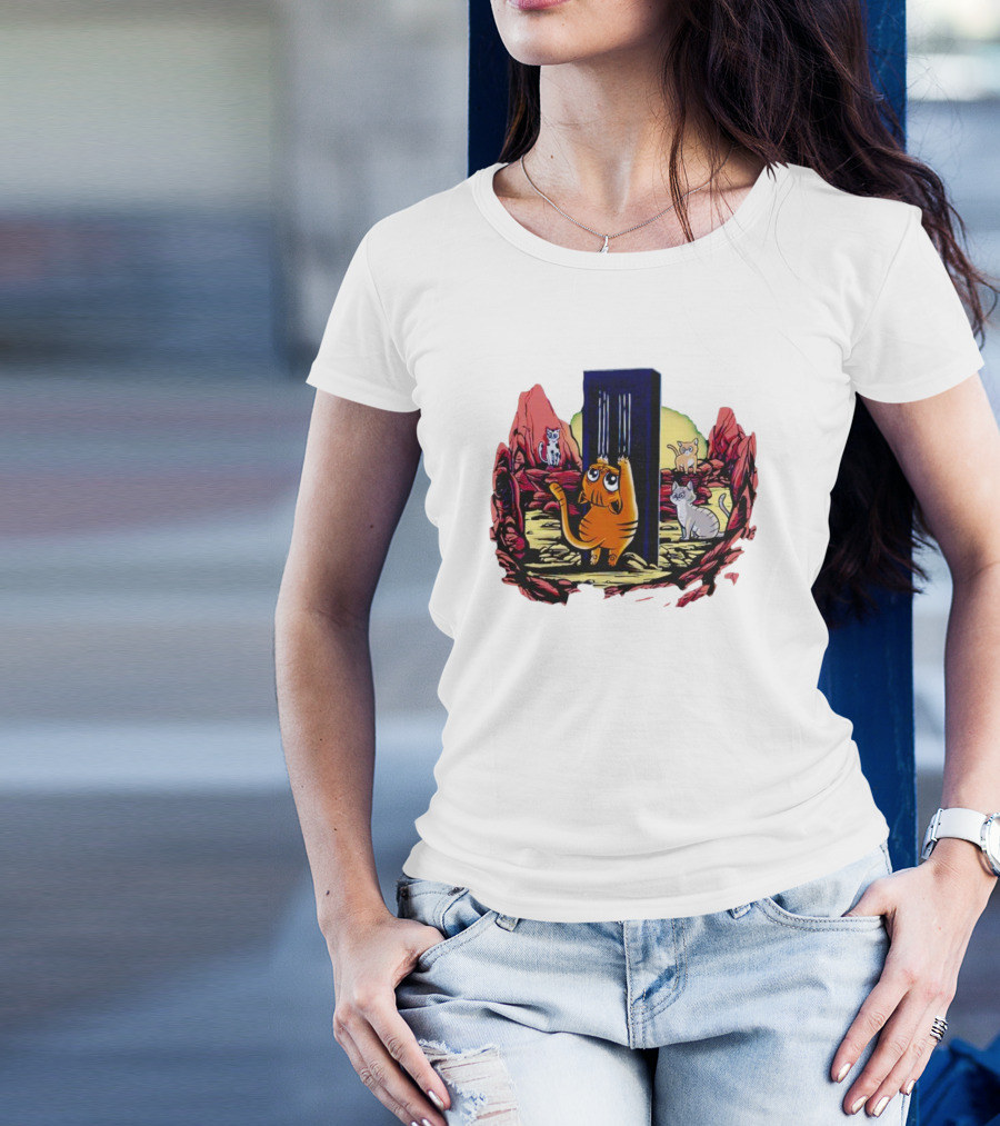 Trending Cat Odyssey Monolith Adventure T-Shirt
