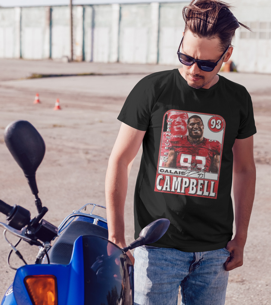 Defensive End Calais Campbell 93 Atlanta Football Card T-Shirt