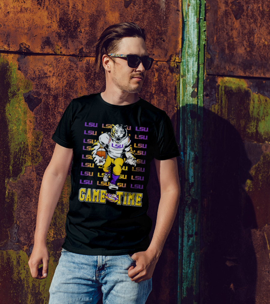 LSU Tigers Game Time Football T-Shirt