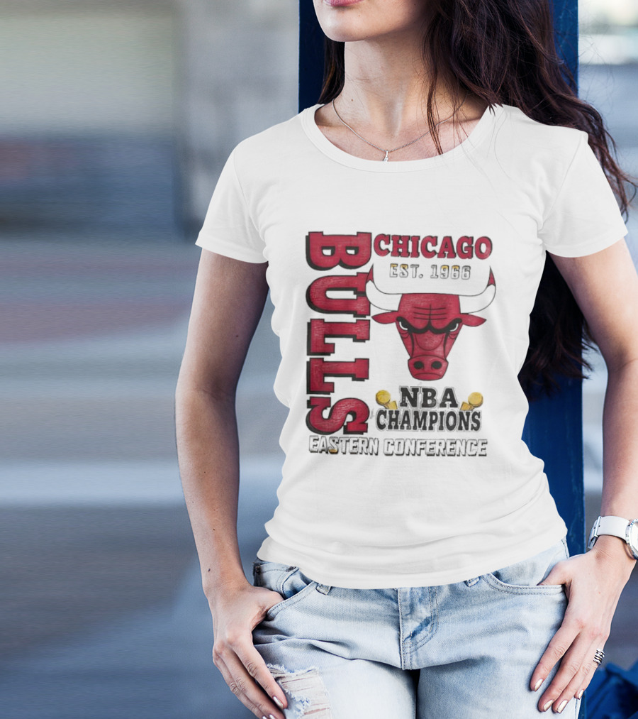 Chicago Bulls NBA Champions Eastern Conference Bull T-Shirt