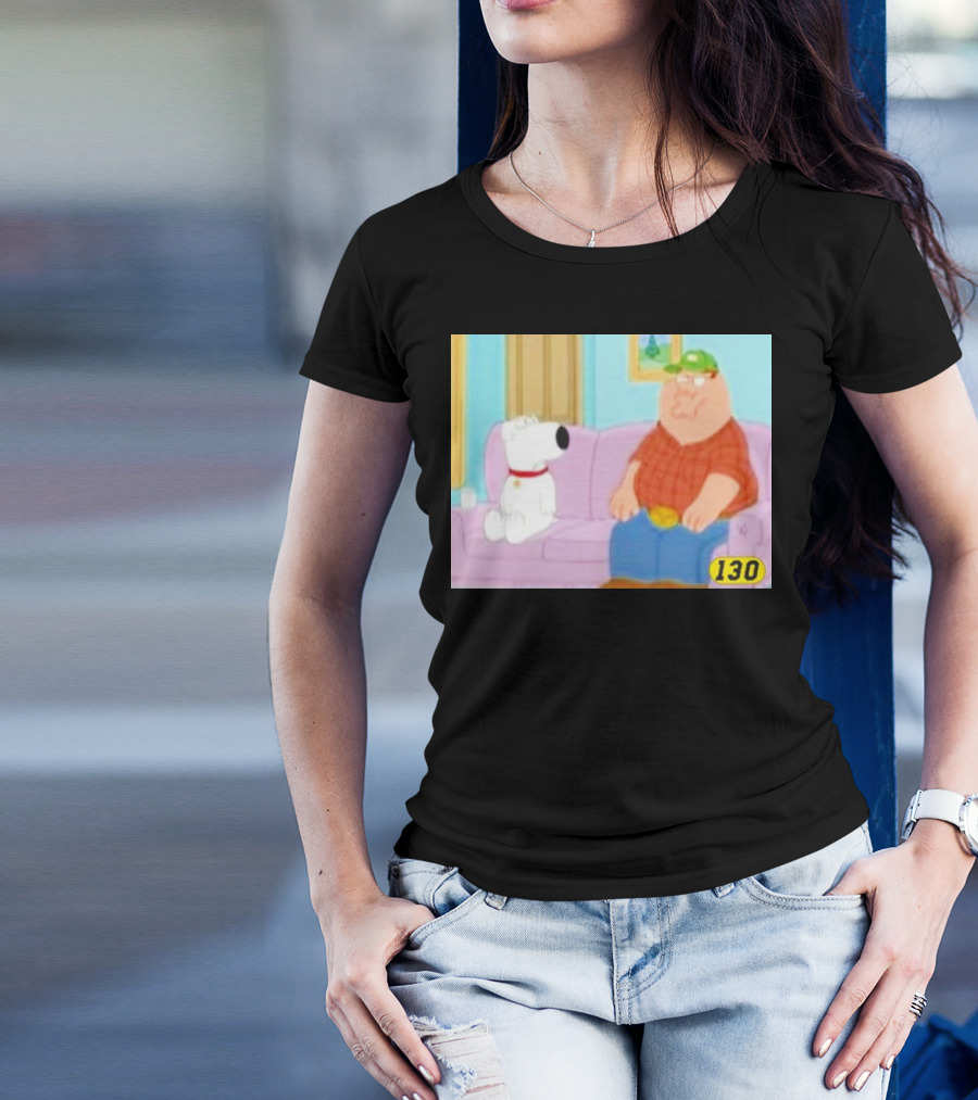David Wearing Brian Griffin Peter Griffin On Couch 130 T-Shirt