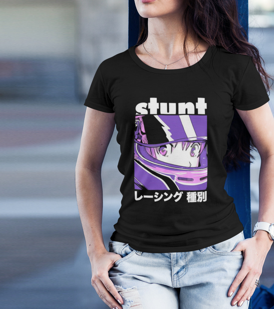 Stunt Anime Style Racing Helmet T-Shirt