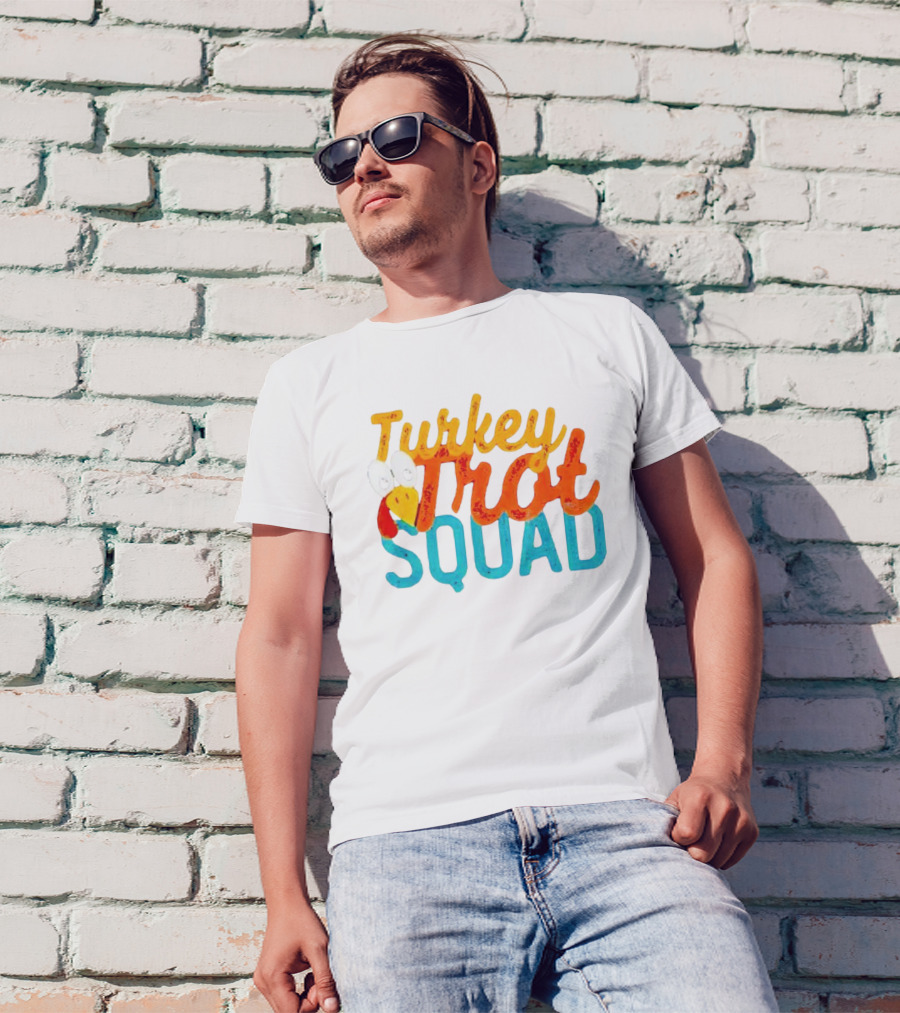 Turkey Trot Squad Festive Running Team Fun Thanksgiving Event T-Shirt