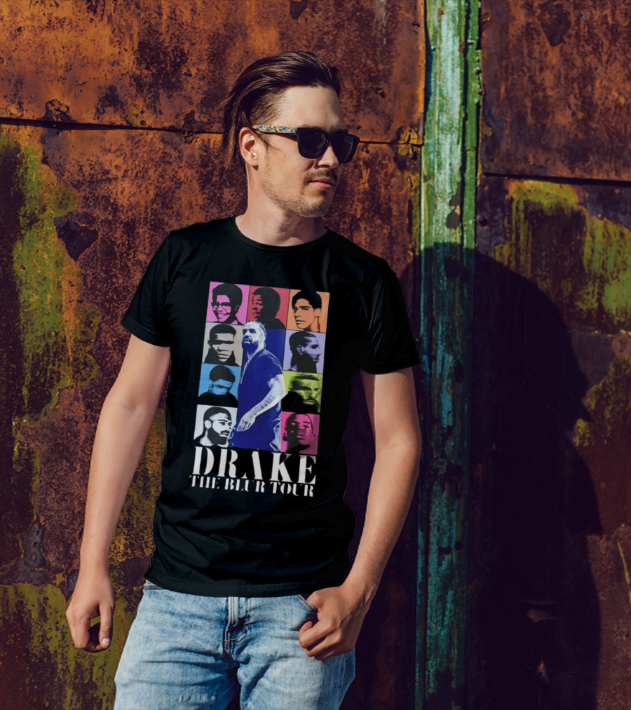 Drake The Blur Tour Pop Art Style Portrait Collage T-Shirt