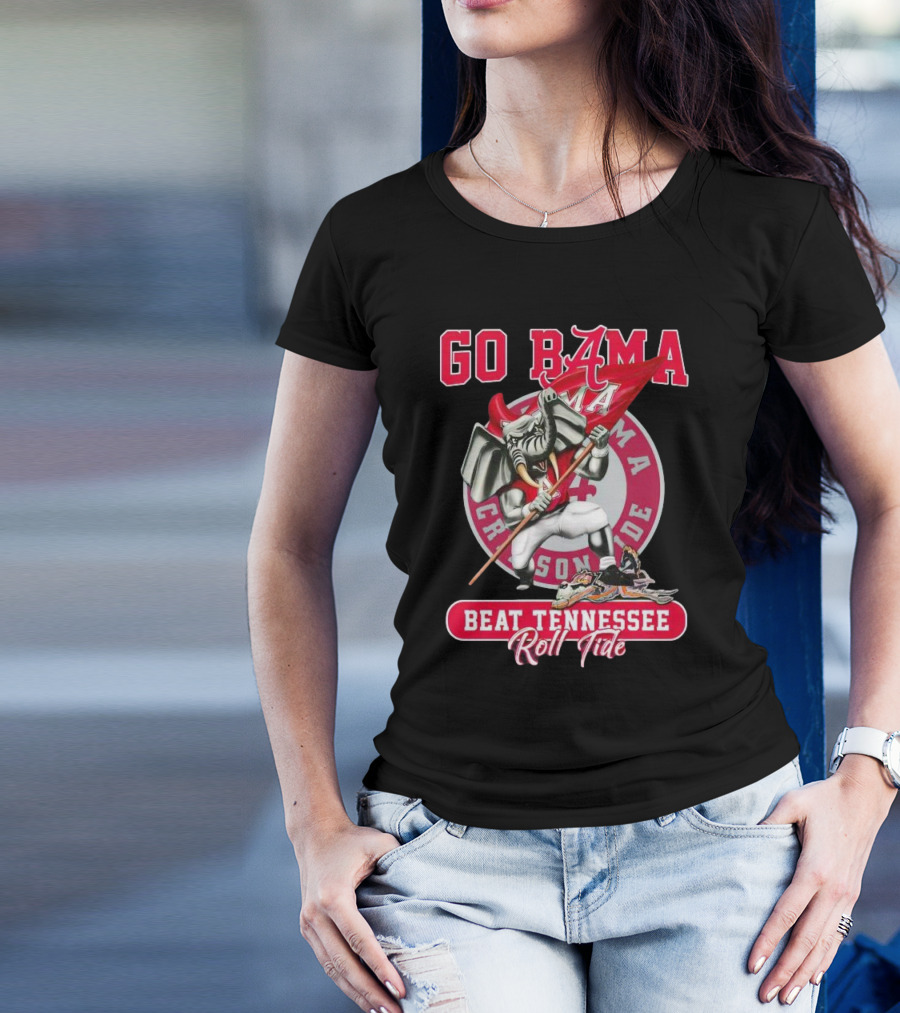 GO BAMA BEAT TENNESSEE ROLL TIDE ALABAMA CRIMSON TIDE MASCOT T-Shirt