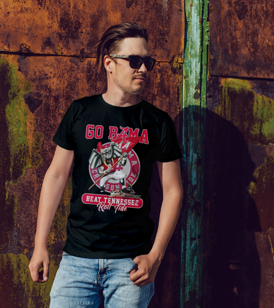 GO BAMA BEAT TENNESSEE ROLL TIDE ALABAMA CRIMSON TIDE MASCOT T-Shirt