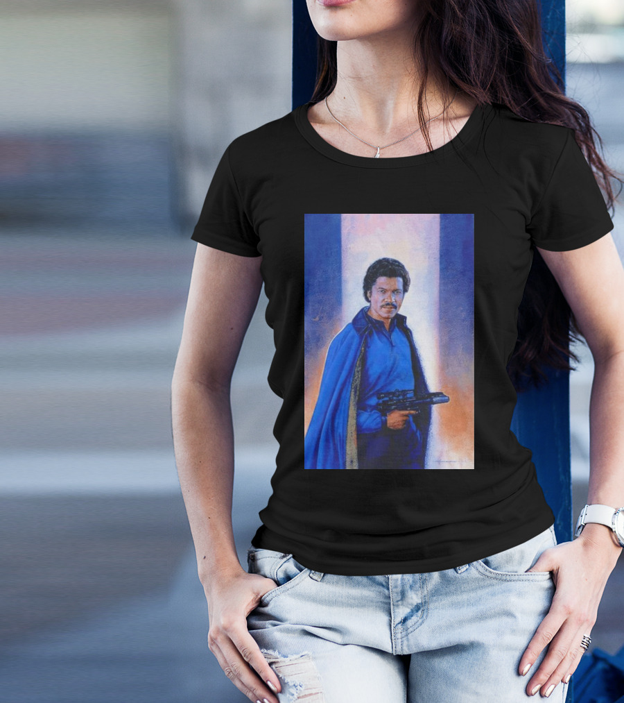 Lando Calrissian Holding Blaster Star Wars Character T-Shirt