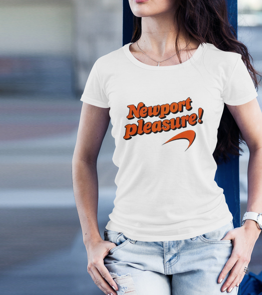 Newport Pleasure Iconic Orange Curve T-Shirt