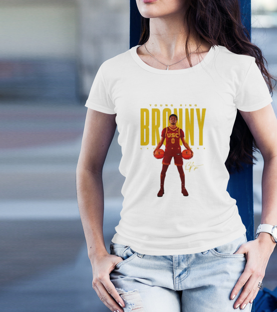 Young King Bronny James USC Trojans 0 Signature T-Shirt
