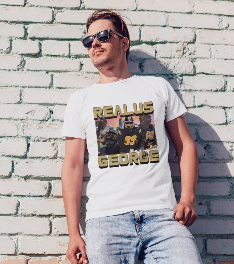 Realus George 99 Football Player Urban Skyline T-Shirt