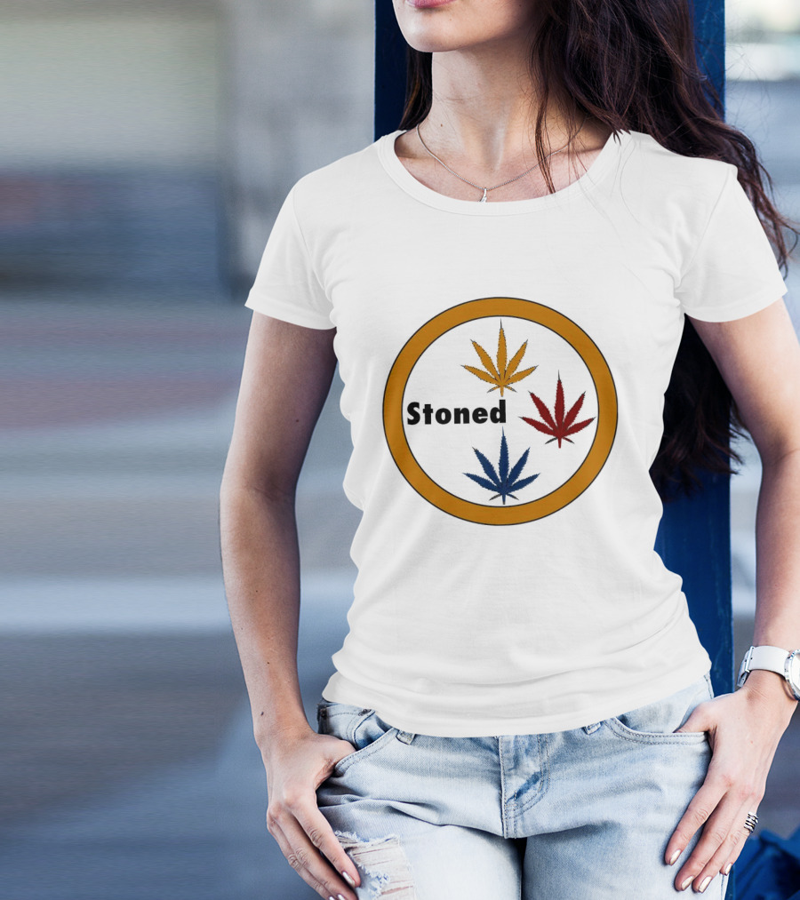 Pittsburgh Steelers Stoned Marijuana Leaf T-Shirt