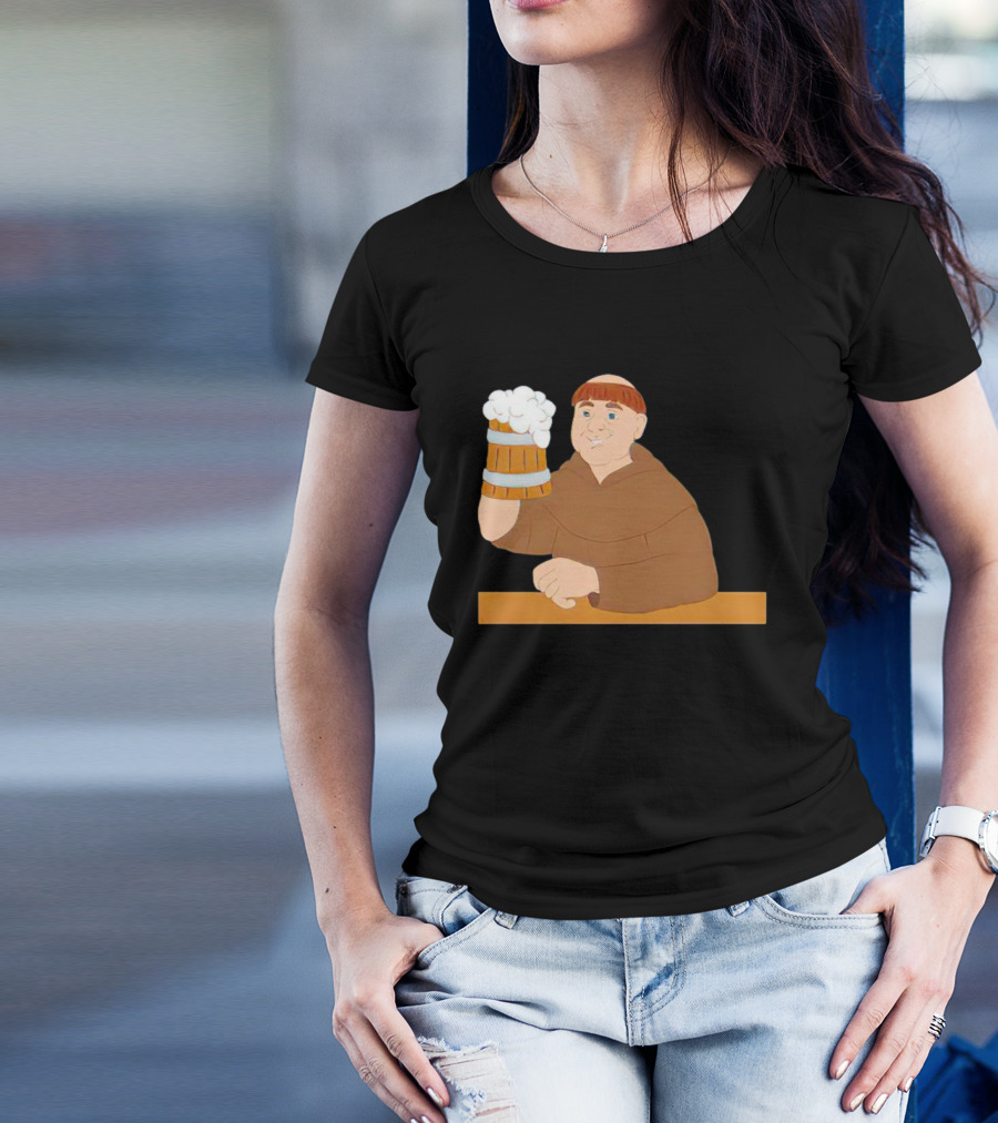 Socktoberfest Monk Raising Beer Mug T-Shirt
