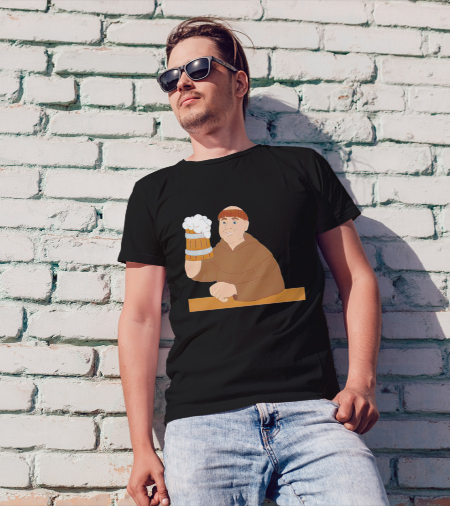Socktoberfest Monk Raising Beer Mug T-Shirt