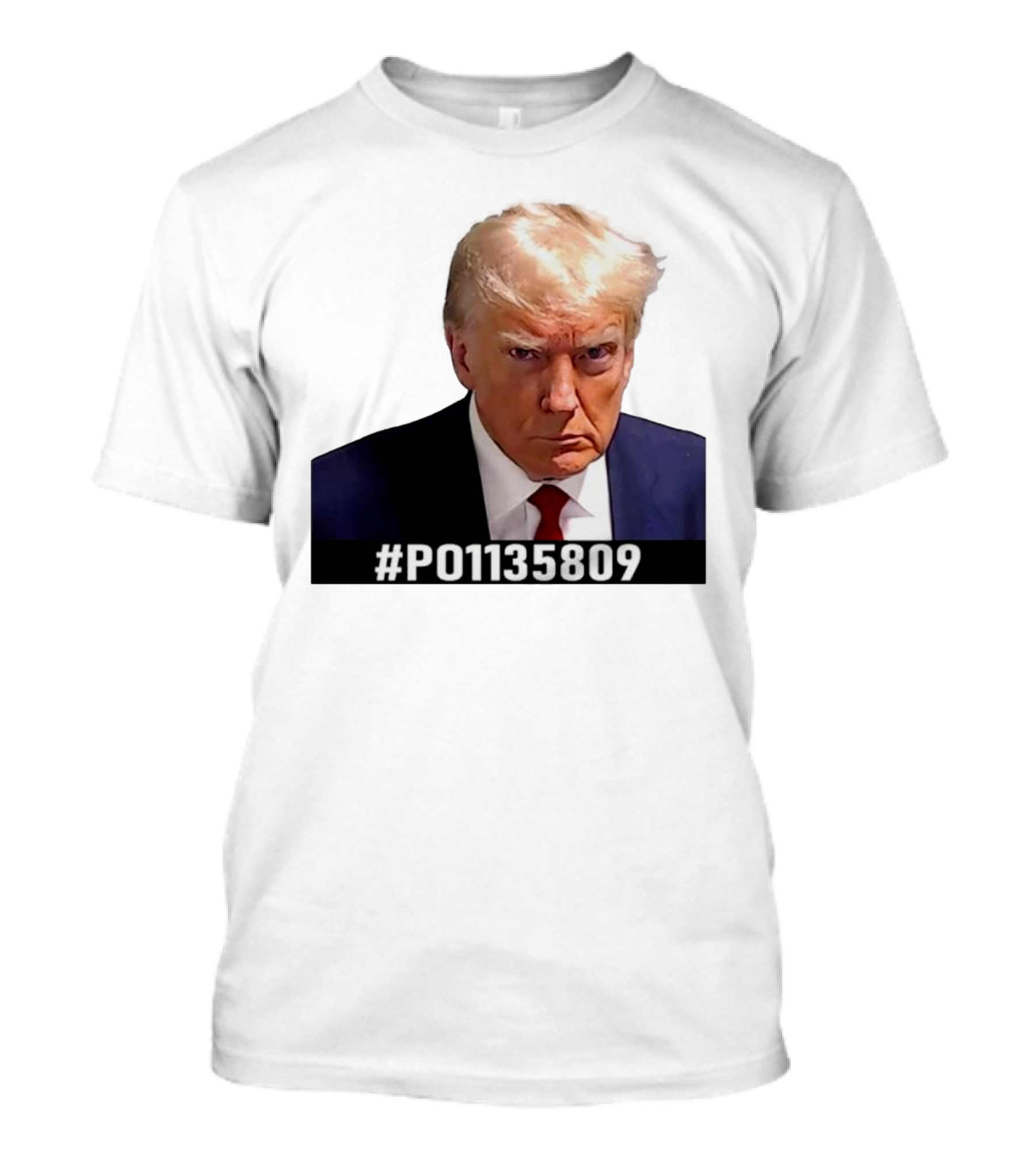 Donald Trump #P01135809 Surrender Mugshot T-Shirt
