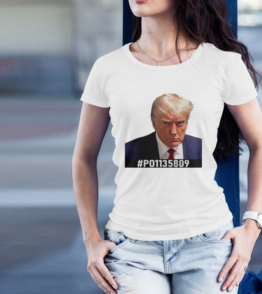 Donald Trump #P01135809 Surrender Mugshot T-Shirt