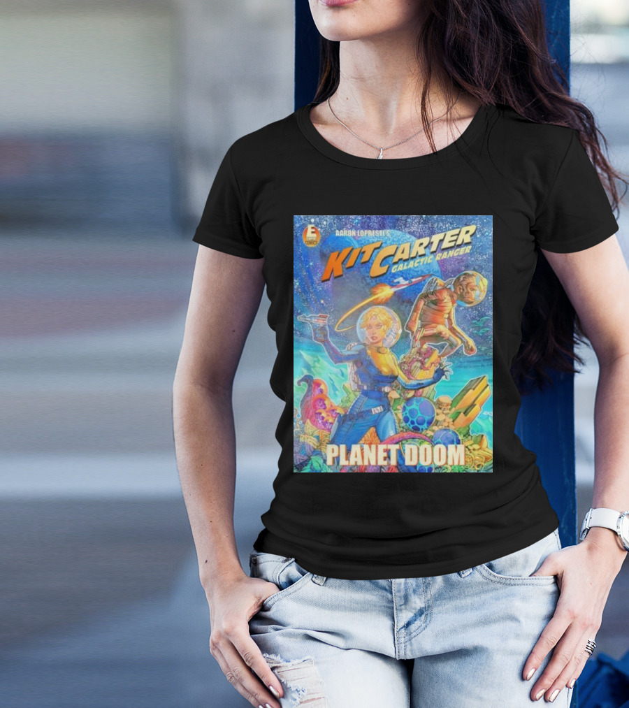 Kit Carter Galactic Ranger Planet Doom Halloween Edition Comic Cover T-Shirt