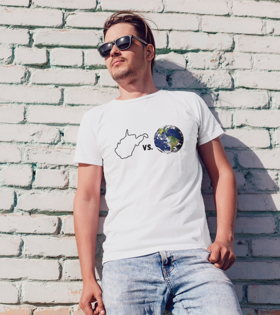 West Virginia Vs. Earth Map Challenge T-Shirt