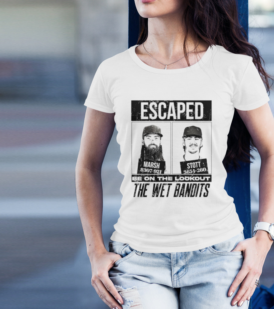Escaped Be On The Lookout Wet Bandits Marsh Stott T-Shirt