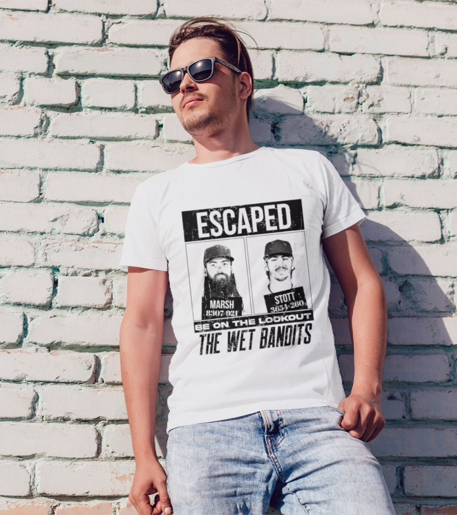 Escaped Be On The Lookout Wet Bandits Marsh Stott T-Shirt