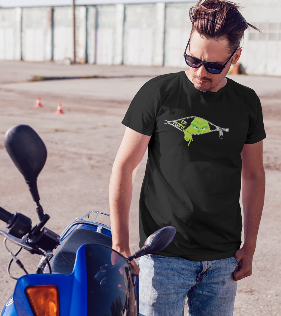 Grinch Ew People Christmas Zipper Holiday Humor T-Shirt