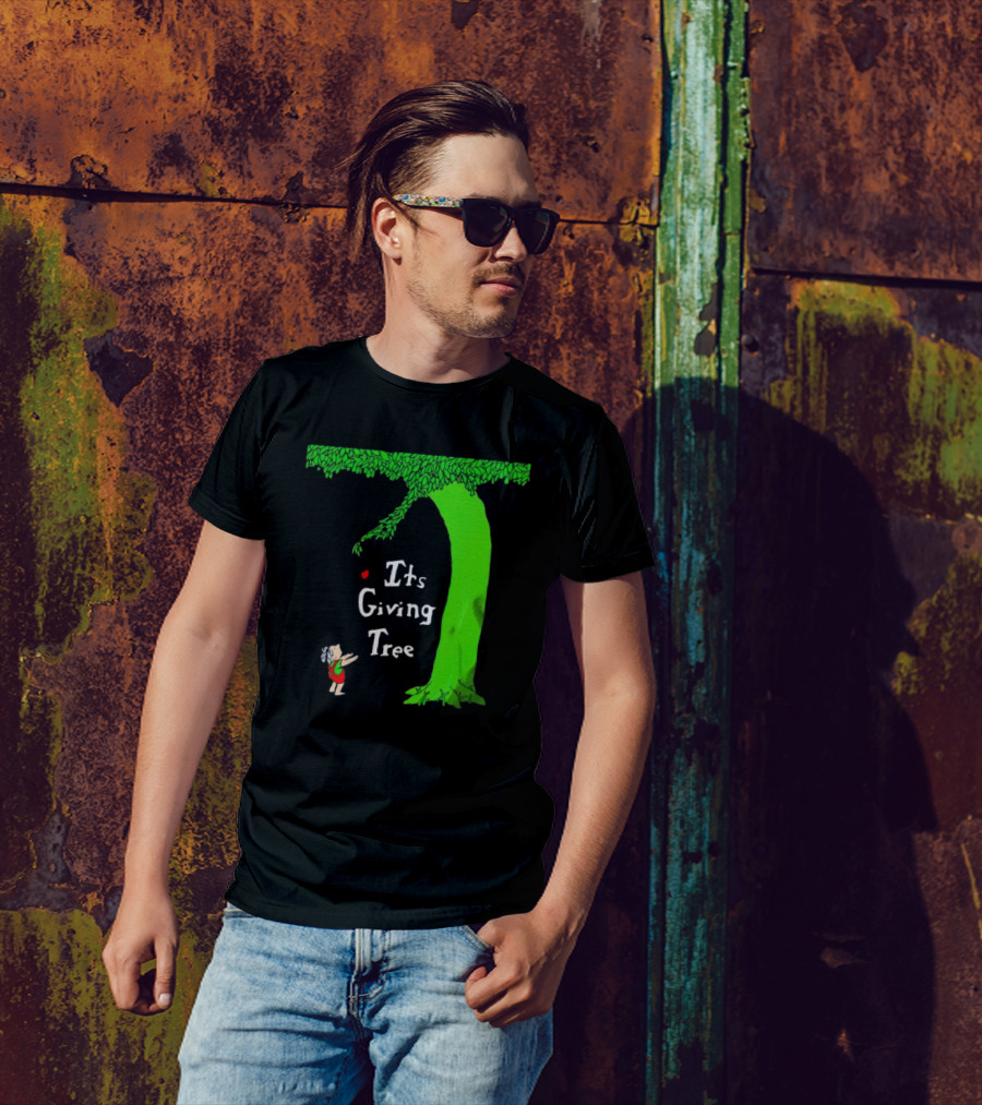 Its Giving Tree With Child And Green Tree T-Shirt