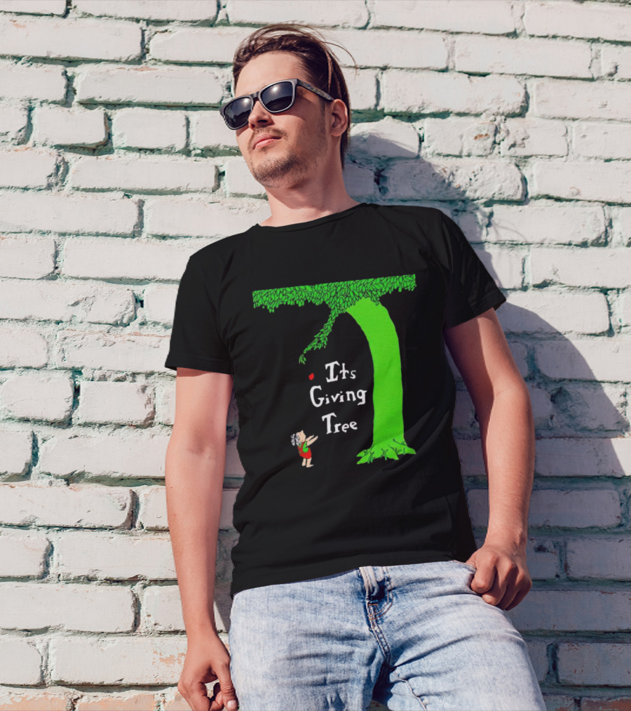 Its Giving Tree With Child And Green Tree T-Shirt