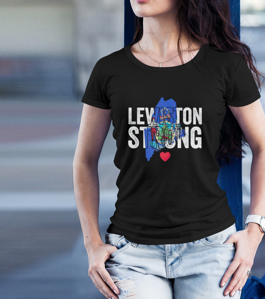 Lewiston Strong Maine Heart T-Shirt