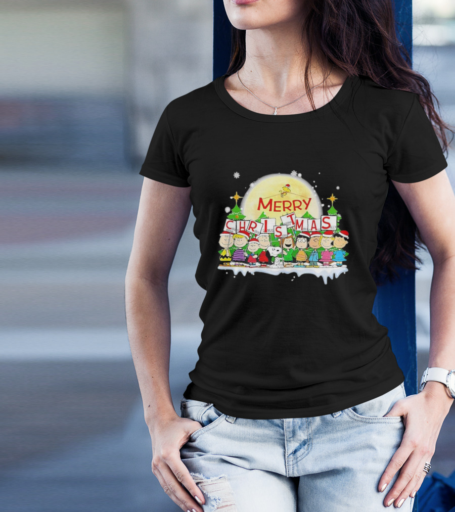 Peanuts Characters Merry Christmas T-Shirt