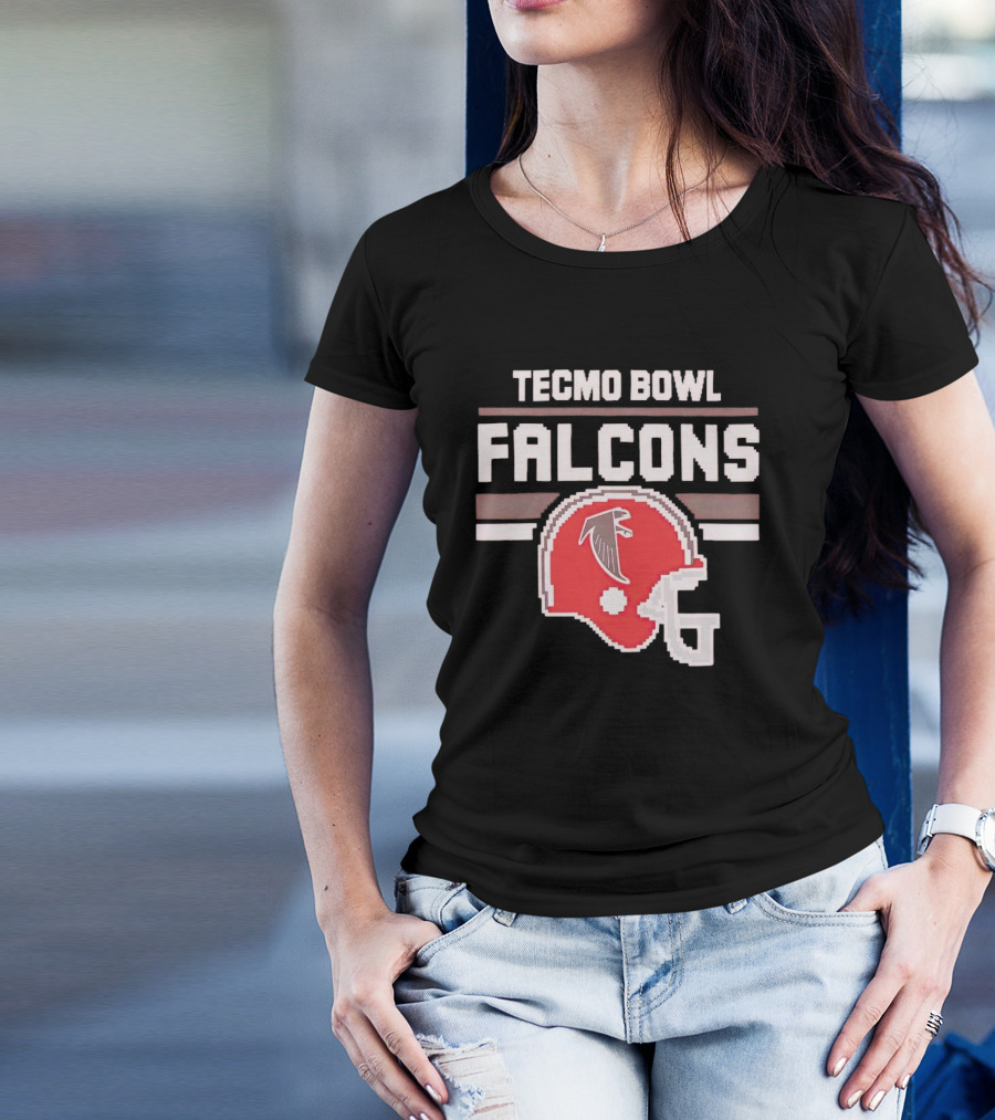 Tecmo Bowl Falcons Helmet Retro Atlanta Football T-Shirt