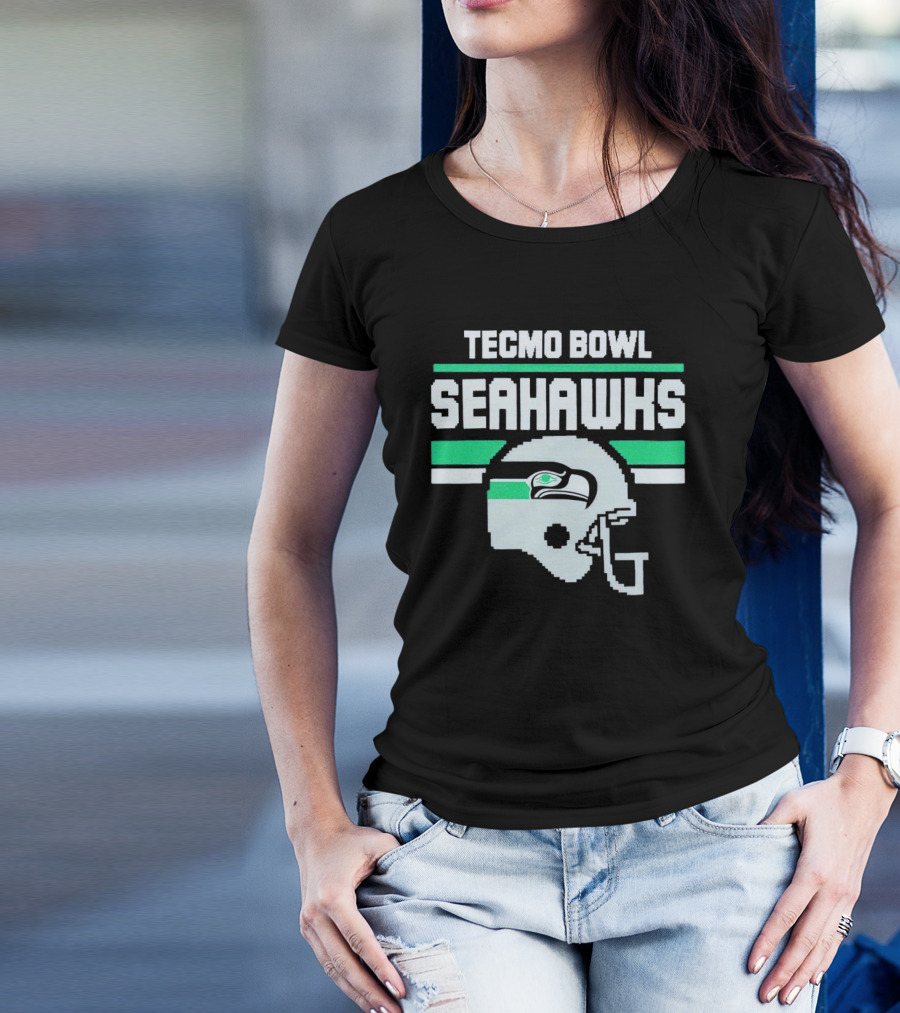 Tecmo Bowl Seattle Seahawks Helmet T-Shirt