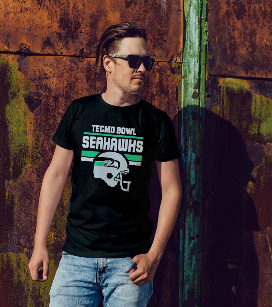 Tecmo Bowl Seattle Seahawks Helmet T-Shirt