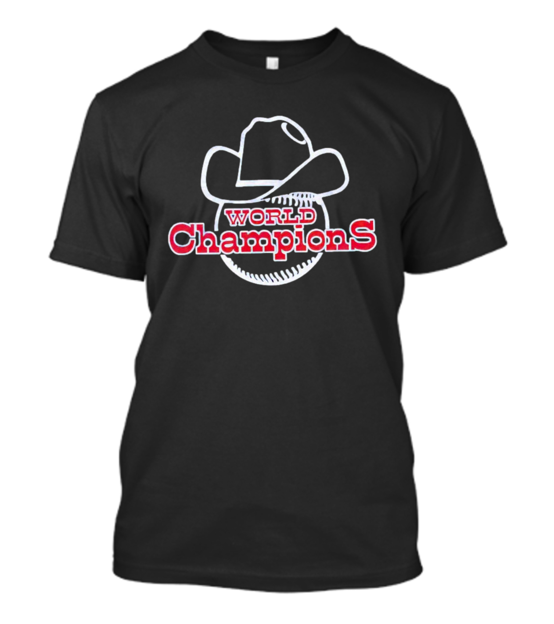 Texas Rangers World Champions Baseball Cowboy Hat T-Shirt