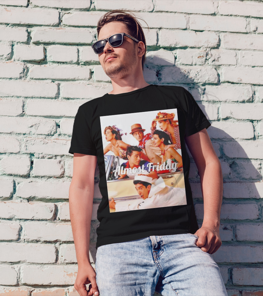 Almost Friday Friends Retro Beach Adventure T-Shirt