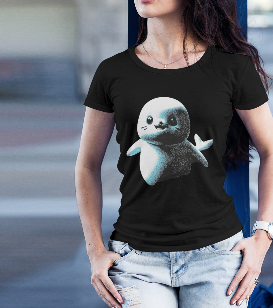 Distressed Spectre Sappy Seals Cute Sea Animal T-Shirt