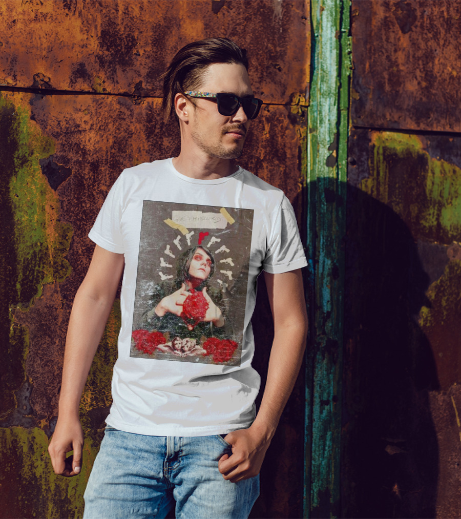MCR Gerard Way Guns Angel Roses Give 'Em Hell Kid T-Shirt