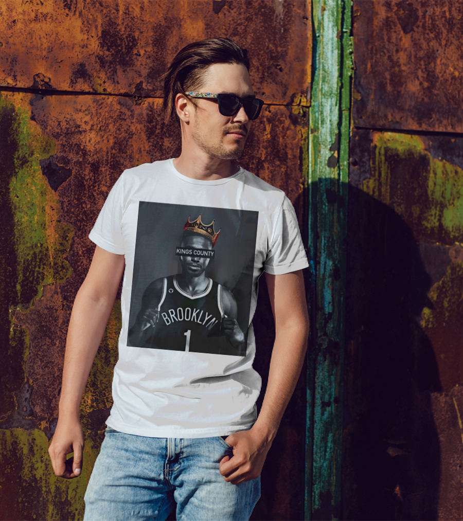 Mikal Bridges Kings County Brooklyn Basketball Crown T-Shirt